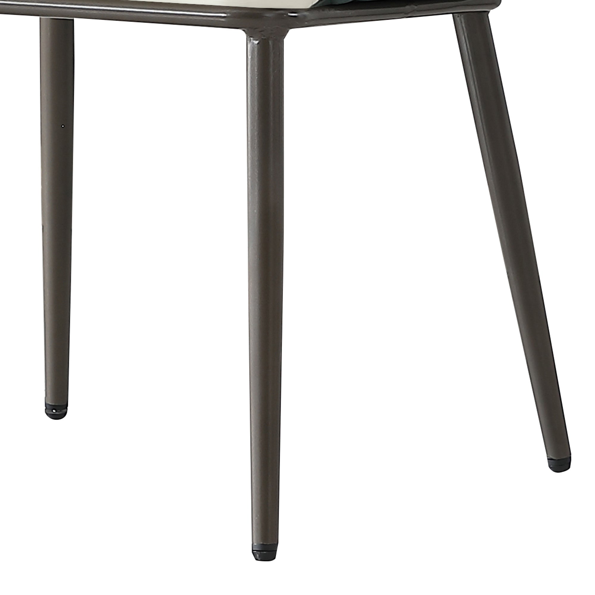 Modern Faux Leather Dining Chairs Set of 2 - Metal Legs, Green Upholstered Kitchen & Dining Room Chairs for Home, Restaurant, or Office Use