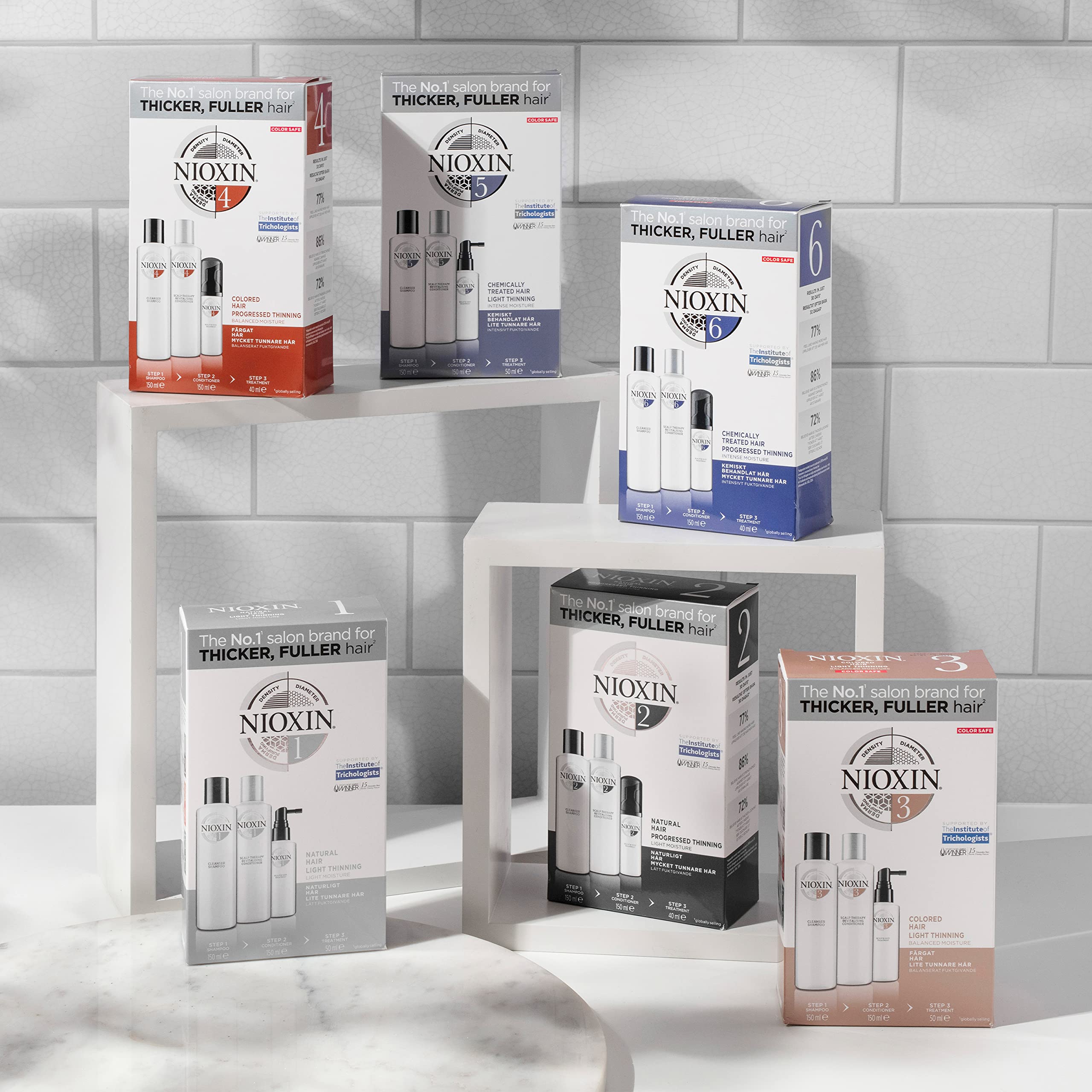 Nioxin System 4 3-Part Kit for Colored Hair with Thinning Treatment | Scalp Therapy & Hair Thickening Solution | For Progressive Hair Loss & Volume Boost | Perfect for Daily Hair Care Routine & Salon-Quality Results at Home