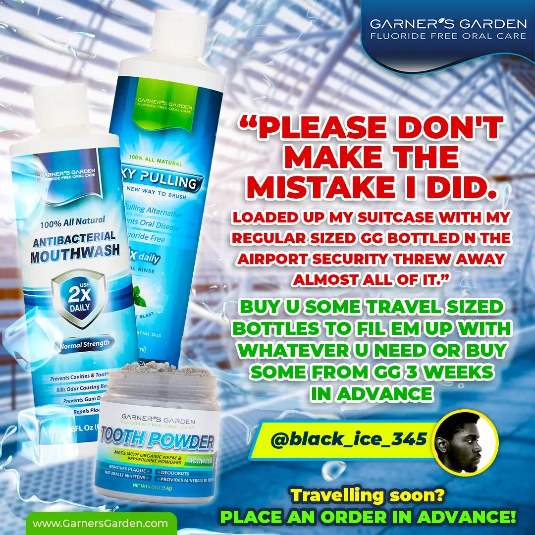 Travel-Sized Oral Care Trio Set - Natural H2O2 & Fluoride-Free Toothpaste, Mouthwash & Floss | Perfect for On-the-Go, Airplane Travel & Emergency Kits
