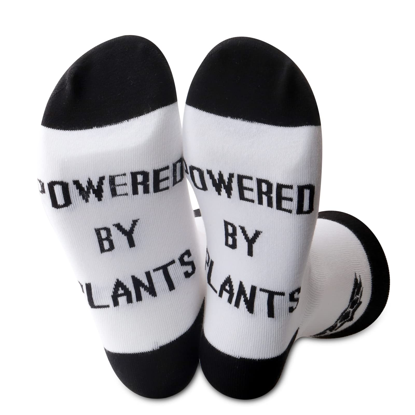 JXGZSO Plant & Animal Lover Gym Socks - Vegan Vegetarian Cotton Socks with Lotus Design - Perfect Gift for Yoga, Workout & Eco-Friendly Lifestyle