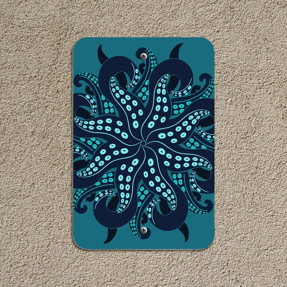 Octopus Squid Tentacles Wall Art Sign - Unique Home & Office Decor for Business, Living Room, Bedroom - Perfect Gift for Marine Life Lovers