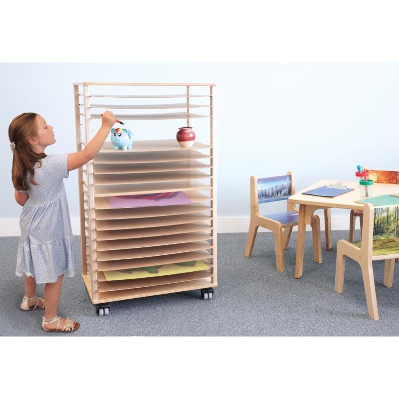 Portable Mobile Art Drying Rack for Paintings & Drawings - Perfect for Artists, Students & Classrooms - Dries 12+ Artworks at Once