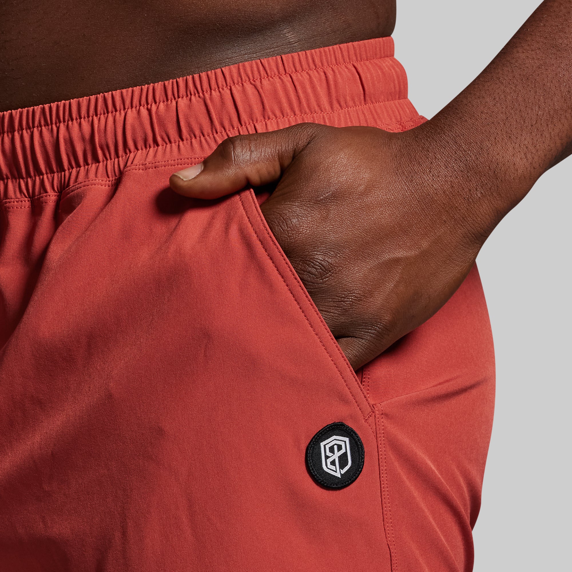 Peak Short (Brick) - High-Quality Men's Casual Shorts for Outdoor Activities, Hiking, and Summer Wear
