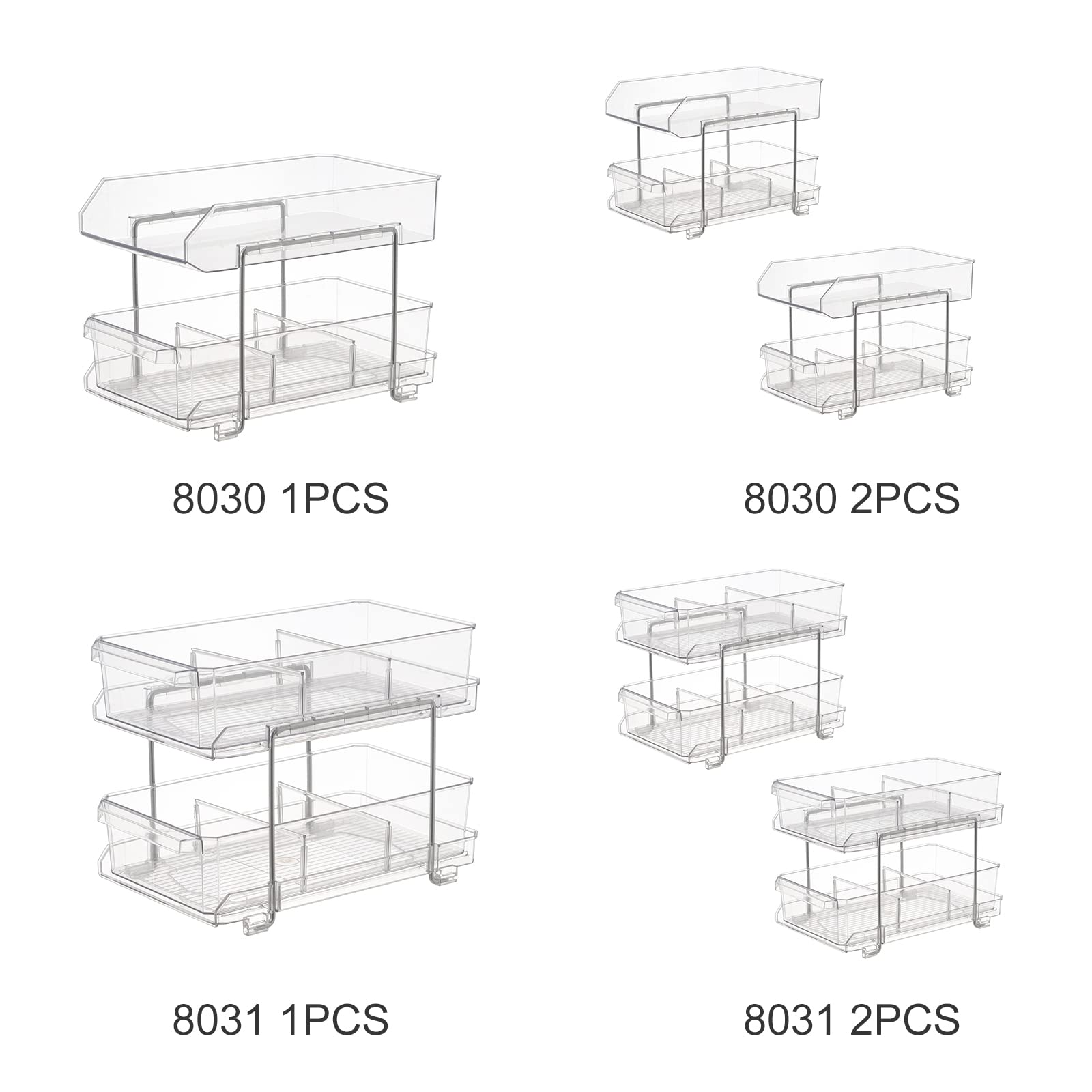 Stackable Acrylic Storage Box - Transparent Pantry Organizer for Kitchen & Table