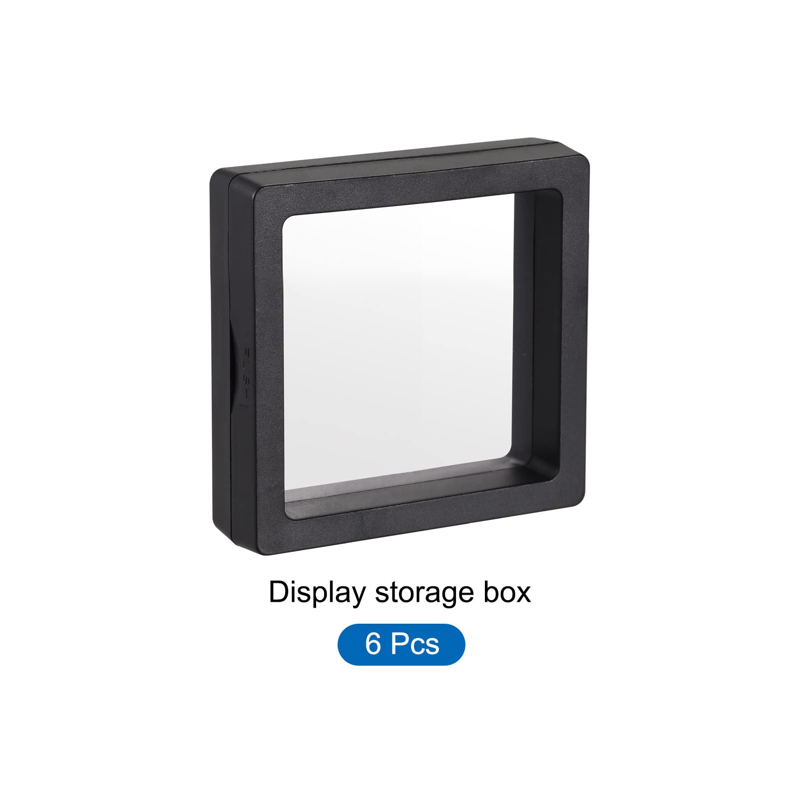 3D Floating Jewelry Display Stand - Black Acrylic Frame Holder for Rings, Necklaces, Bracelets & Earrings (2.76