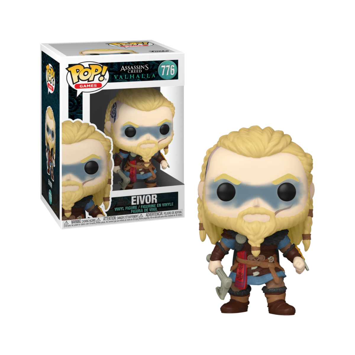 Funko Pop! Assassin's Creed Valhalla Eivor Vinyl Figure #776 - Collectible Gaming Merchandise for Fans & Display Decor