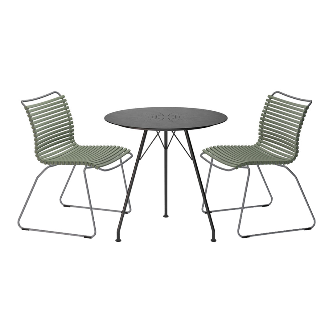 Click Outdoor Dining Chair - Waterproof & Foldable Patio Chairs for Backyard, Garden, Poolside - Comfortable Stackable Outdoor Furniture for Restaurant, Cafe, Balcony