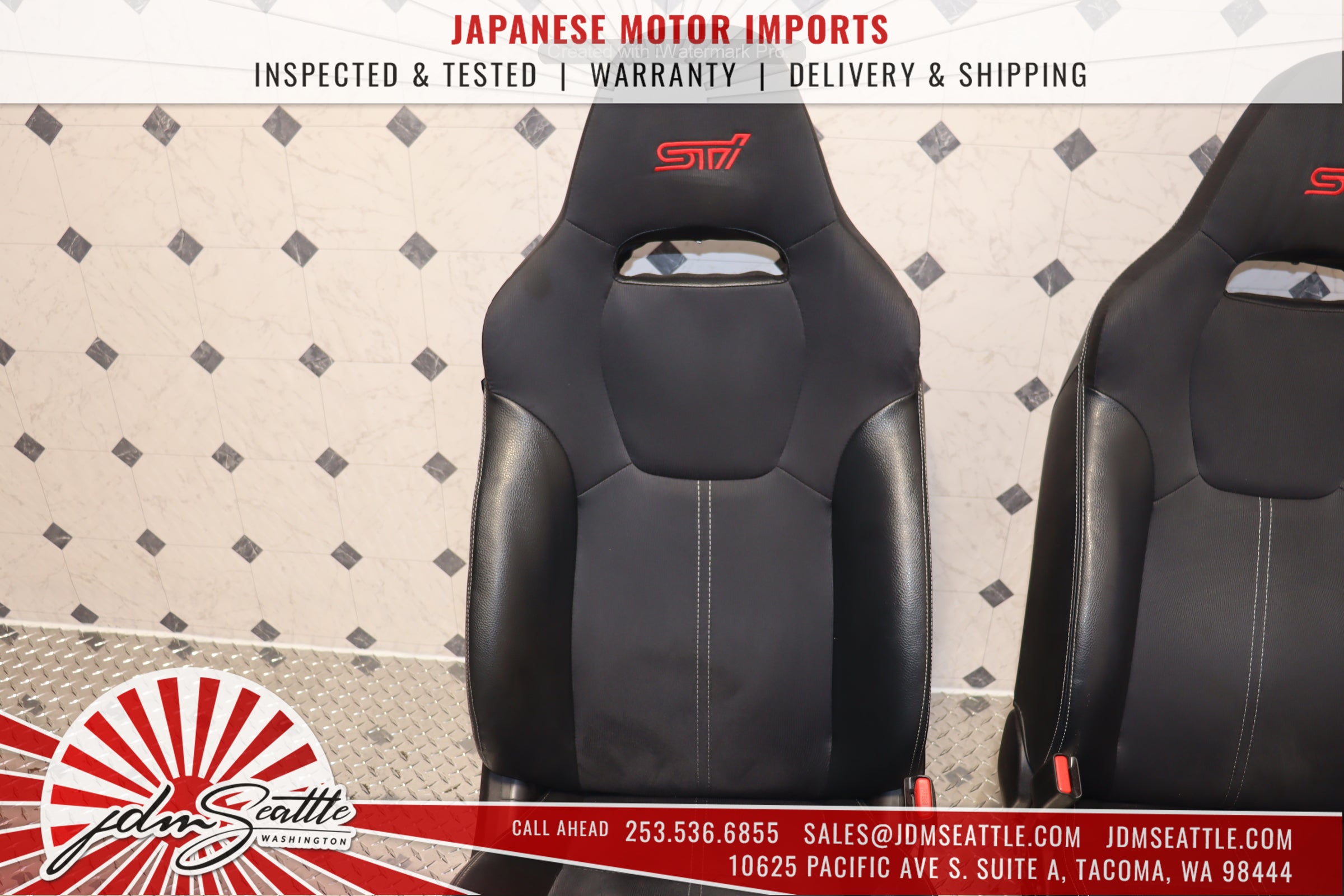 JDM 08-14 Subaru WRX STI OEM Version 10 Seats - Genuine STI Sedan Bucket Seats for Racing & Street Performance
