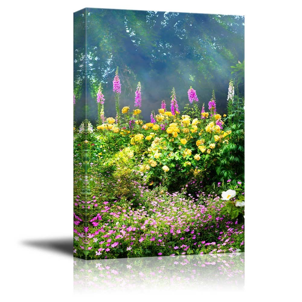 Beautiful Colorful Flowers in Summer Morning Canvas Print - 12