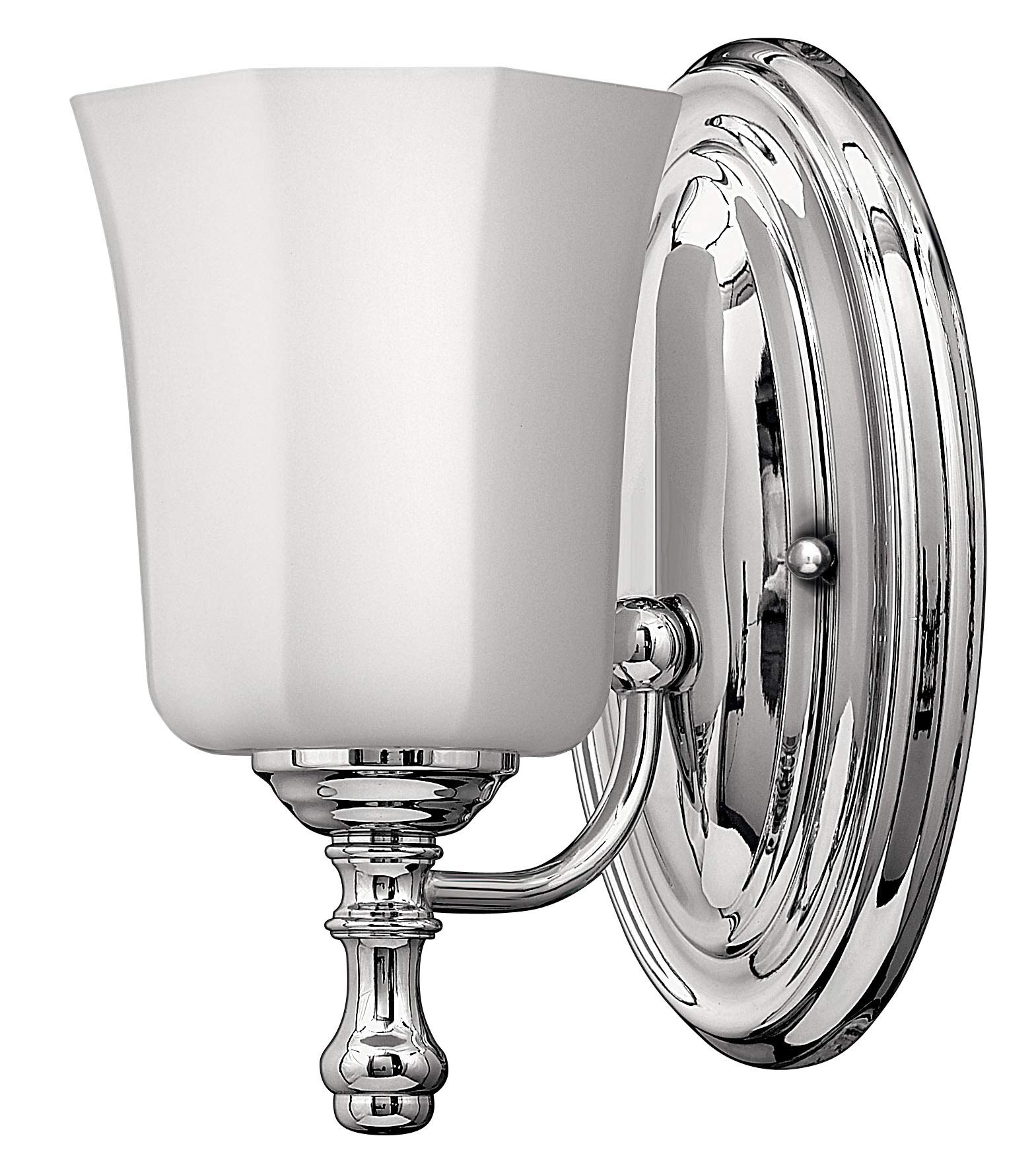 Hinkley Shelly Collection Traditional One Light Bathroom Vanity Fixture in Chrome - Perfect for Modern and Classic Bathroom Lighting Décor