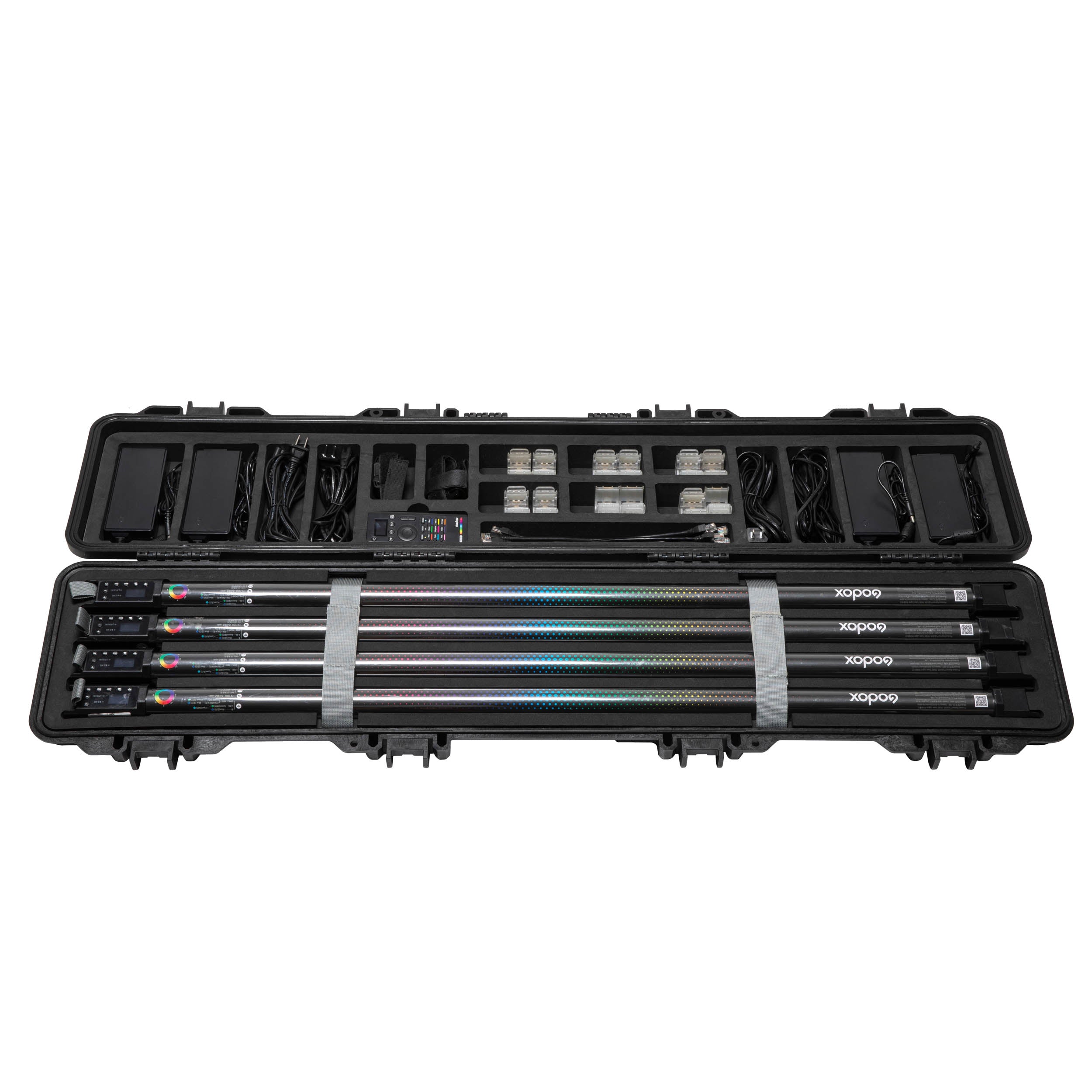 Godox TL120 K4 RGB LED Tube Kit Hard Case - Durable Protective Storage for Photography, Videography & Studio Lighting Equipment - Perfect for Travel, On-Location Shoots & Equipment Organization