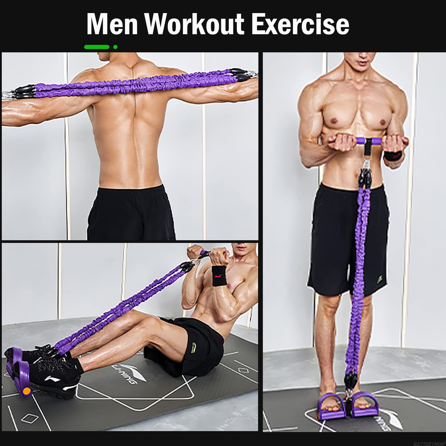 Premium Resistance Bands Set with Pull Rope & Thigh Master - Full Body Workout Equipment for Arms, Legs, Back, Butt, Waist, Shoulders & Abs | Home Gym, Physical Therapy & Stretching Training | Perfect for Yoga, Pilates & Strength Exercises