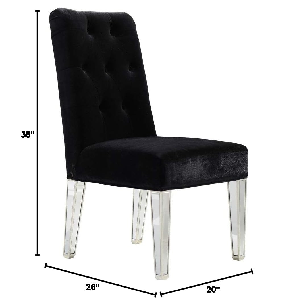 Mirage Silver Clear Mirror Chair - Modern Accent Chair for Living Room, Bedroom, or Office Decor - Stylish Reflective Seating Furniture for Home & Commercial Spaces