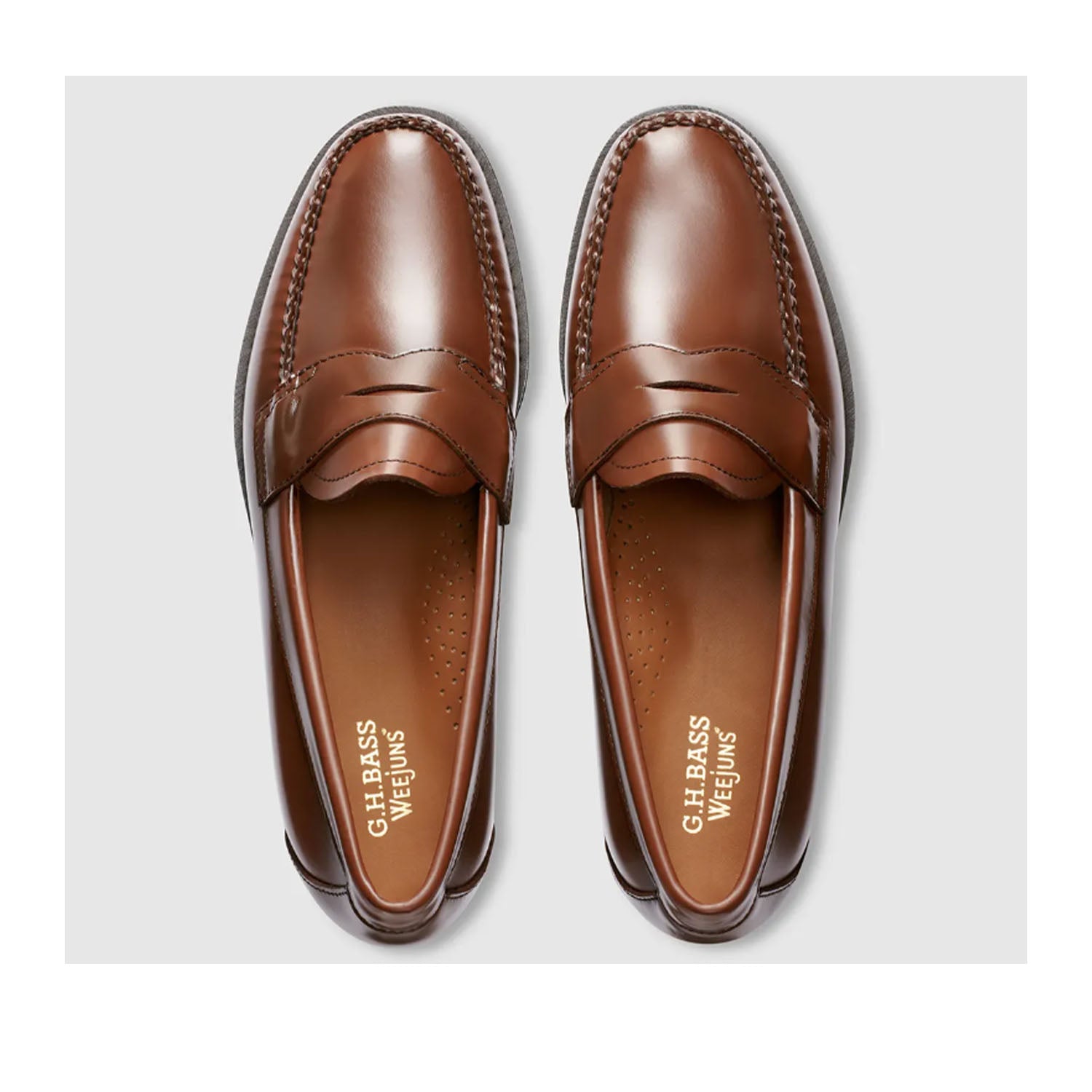 G.H. Bass Men's Logan Casual Brown Leather Flat Strap Sandals - Comfortable Slip-On Shoes for Summer, Beach & Outdoor Walking