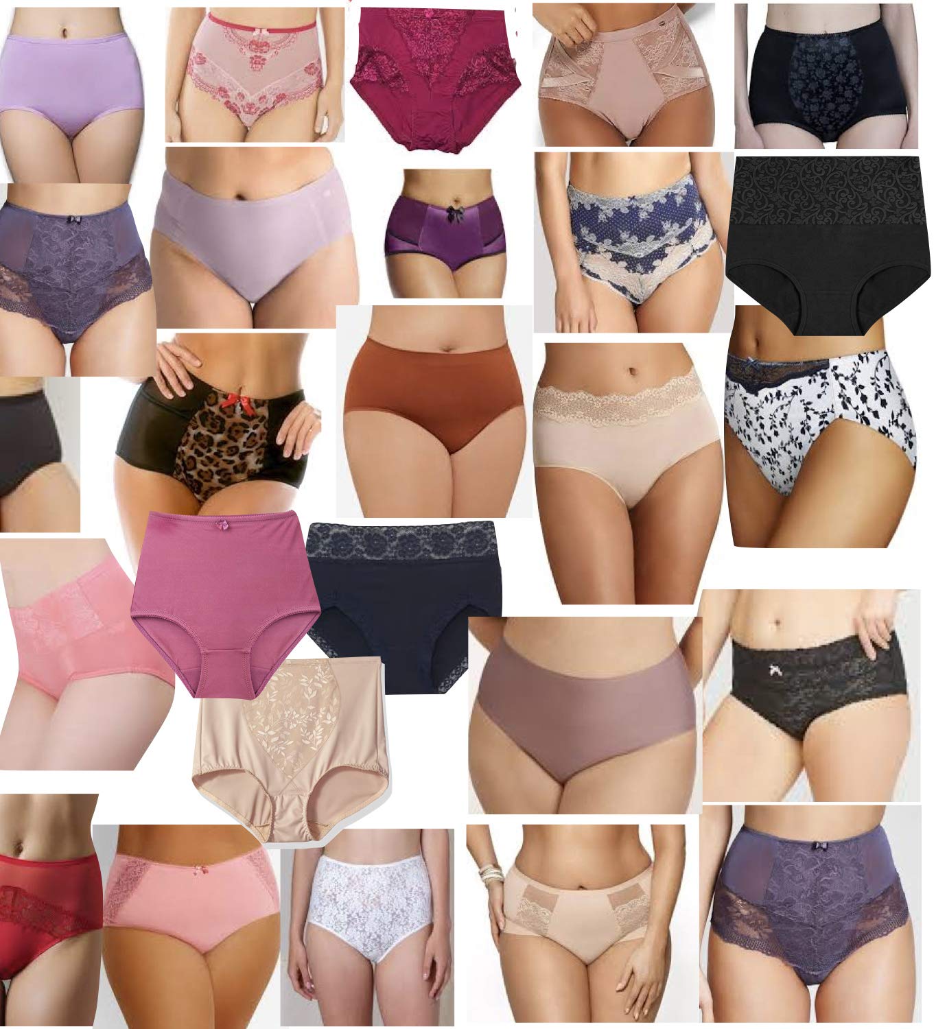 ToBeInStyle Women's 6 or 12 Pack Assorted Print Underwear - Bikini, Brief & Thong Panties Set | Comfortable Daily Wear & Lingerie Gift