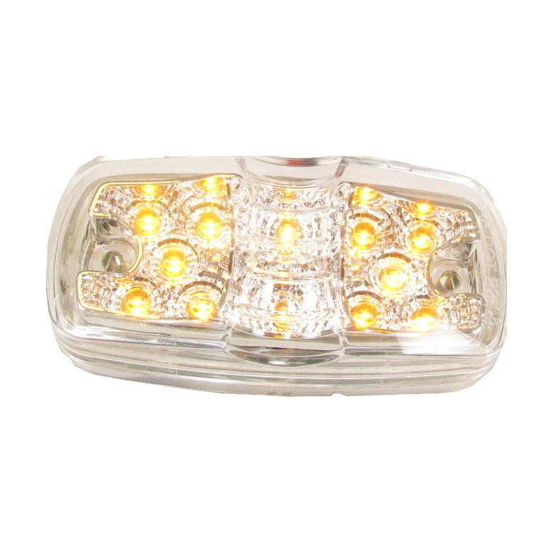 Fortpro 4x2 Clearance Marker Double Bullseye LED Trailer Lights - 12 Super Bright LEDs for Trucks, Trailers & RVs - Waterproof & Durable for Night Driving & Road Safety