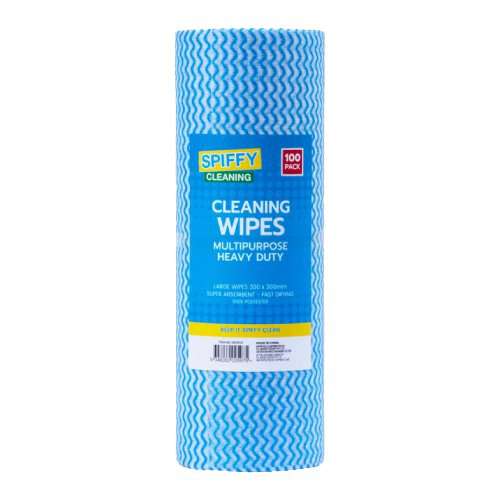 100-Pack Heavy Duty Multipurpose Cleaning Wipes | All-Purpose Disposable Wipes for Kitchen, Bathroom, Office & Car Cleaning | Strong & Absorbent for Tough Messes