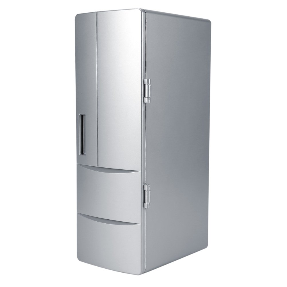 Portable Mini Fridge Cooler and Warmer - USB Powered Compact Refrigerator Freezer for Drinks, Beer, Cans - Perfect for Office, Dorm Room, Car Travel and Home Use