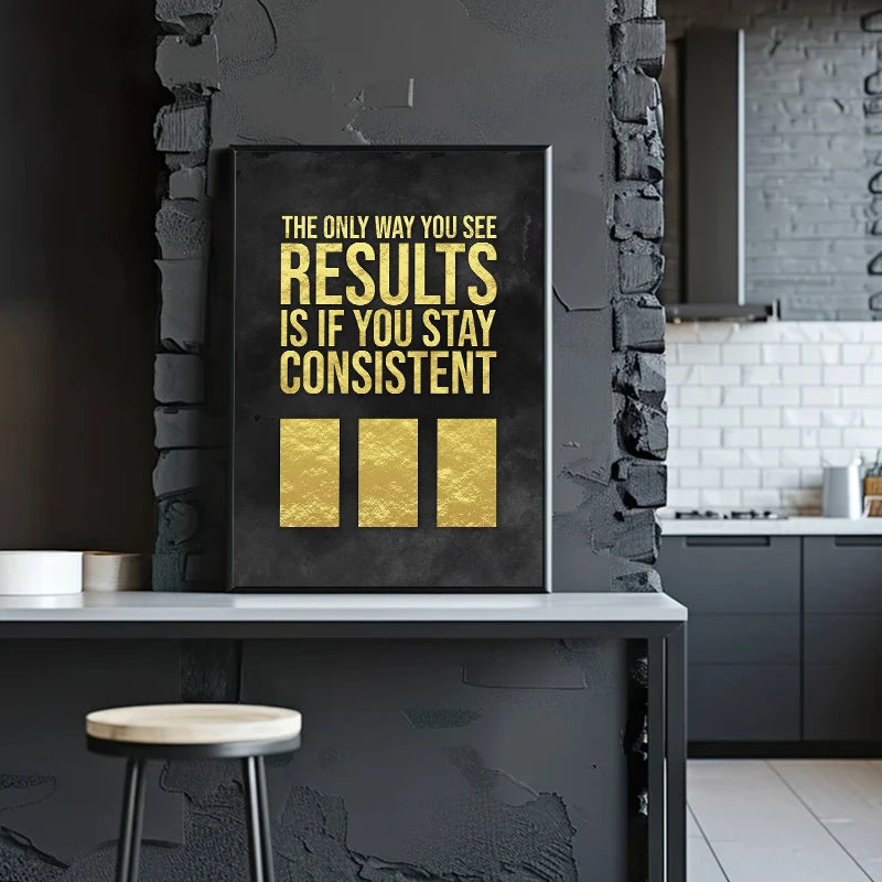 Inspirational Motivational Quotes Canvas Wall Art - Unframed Office & Home Decor Prints for Success, Work & Living Room