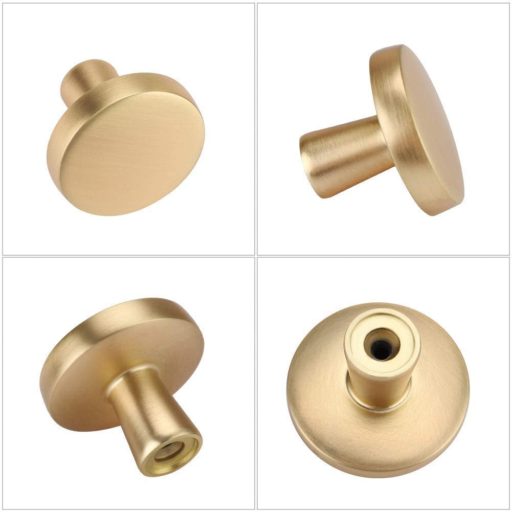 Gold Cabinet Pulls 10Pack - Square Zinc Alloy Handles for Kitchen & Dresser