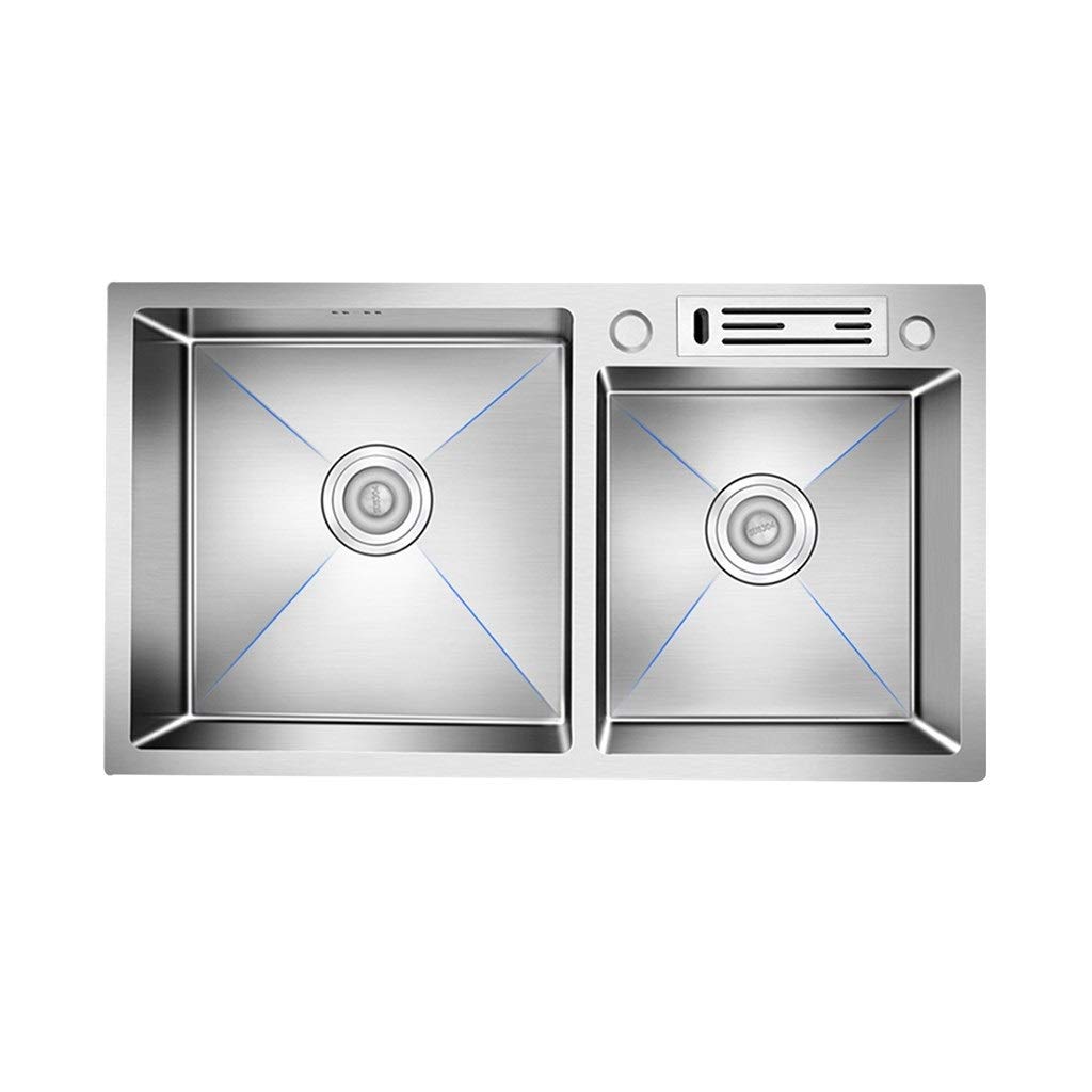 Premium Double Bowl Stainless Steel Kitchen Sink - 32x22 Inch Heavy Duty 18 Gauge Undermount Sink for Modern Homes (Silver) - Perfect for Meal Prep, Dishwashing & Entertaining