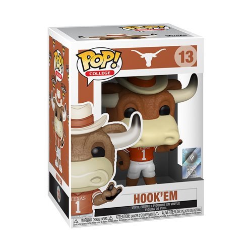The University of Texas Hook 'Em Mascot Pop! Vinyl Figure - Official College Collectible for Fans & Alumni - Perfect for Game Day, Office Decor & UT Memorabilia Collection