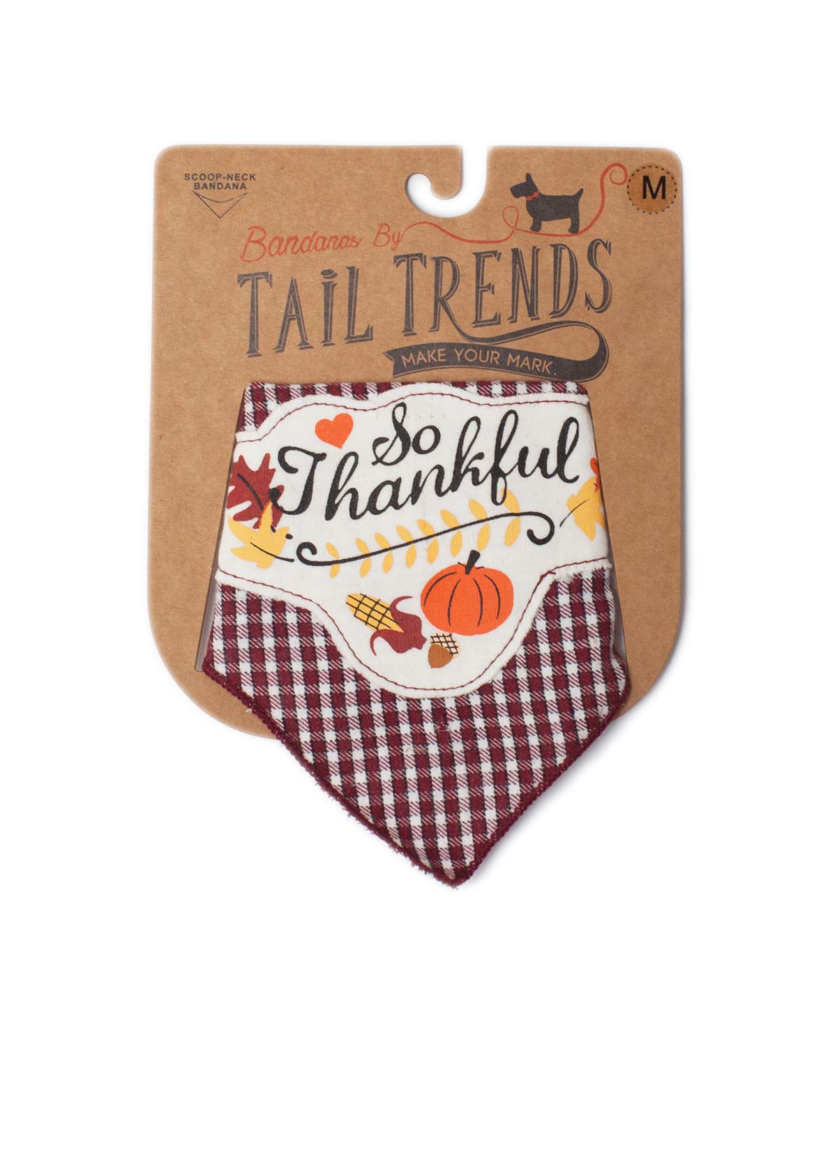 Thanksgiving Dog Bandanas for Medium to Large Dogs - 100% Cotton Pet Bandana with Thankful Print - Perfect for Holiday Photos, Family Gatherings & Autumn Walks