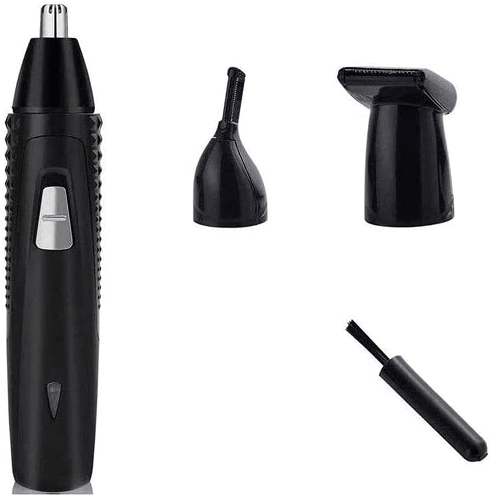 Professional PWV Ear & Nose Hair Trimmer - Painless Eyebrow & Facial Grooming Kit for Men & Women | IPX7 Waterproof | Dual Edge Blades for Easy Cleaning (Black) | Perfect for Travel, Home & Salon Use