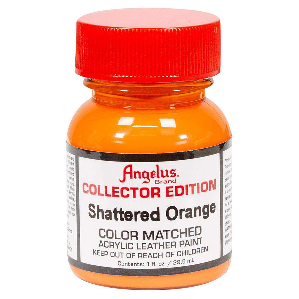 1 Oz Angelus Collector Edition Shattered Leather Paint Orange - Premium Leather Dye for Shoes, Bags & DIY Crafts - Perfect for Customizing Sneakers, Jackets & Accessories