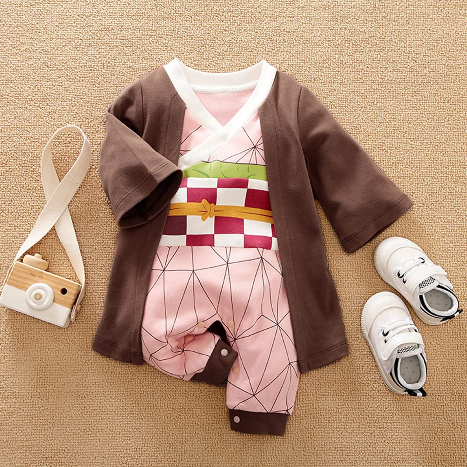 RELABTABY Cute Baby Boy & Girl Romper - Newborn Anime Onesie, Toddler Halloween Cosplay Jumpsuit Outfit - Perfect for Halloween Costumes, Birthday Parties & Photo Shoots
