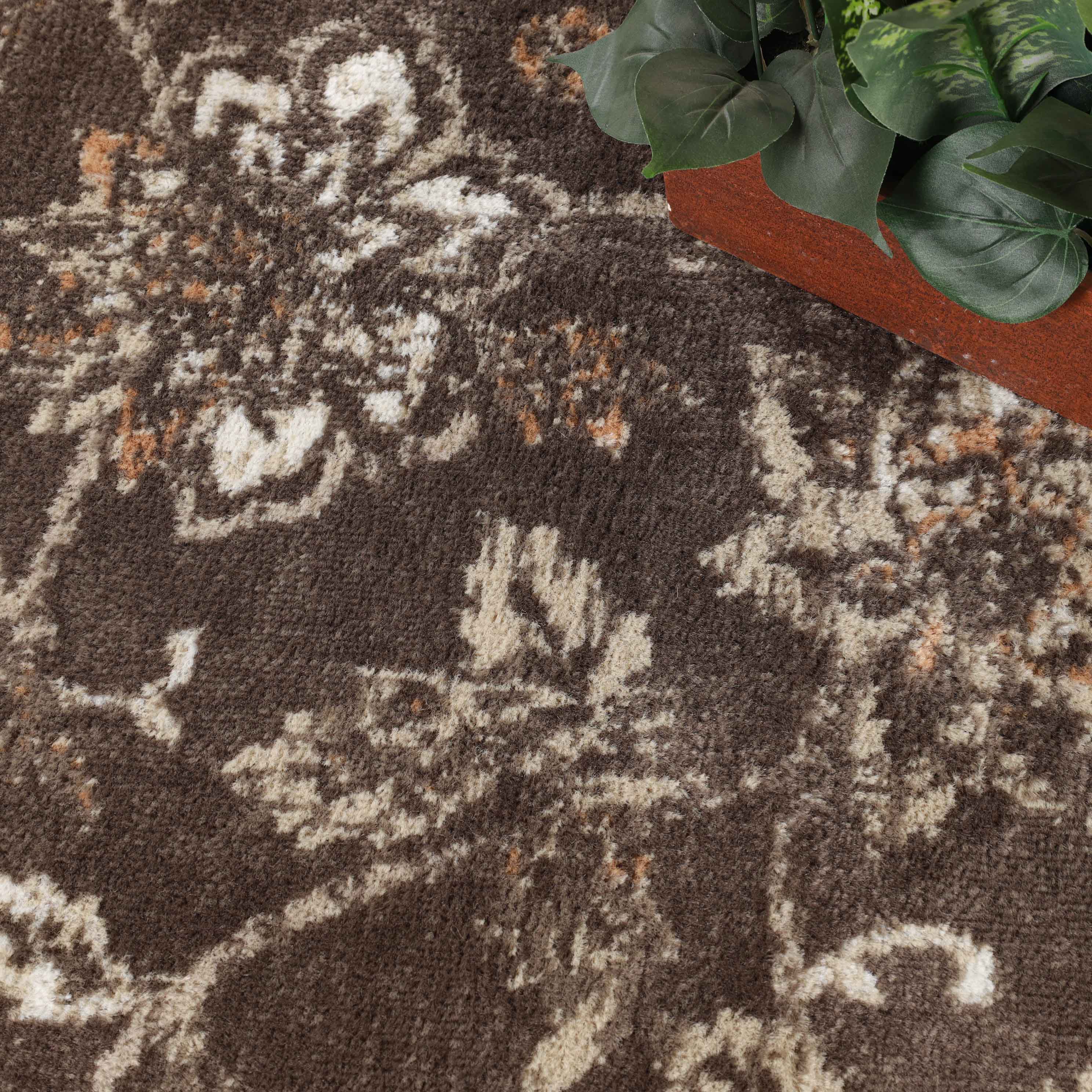 Jacobean Floral Modern Farmhouse Indoor Area Rugs & Runner Rugs - Soft Non-Slip Living Room Bedroom Decor for Cozy Home