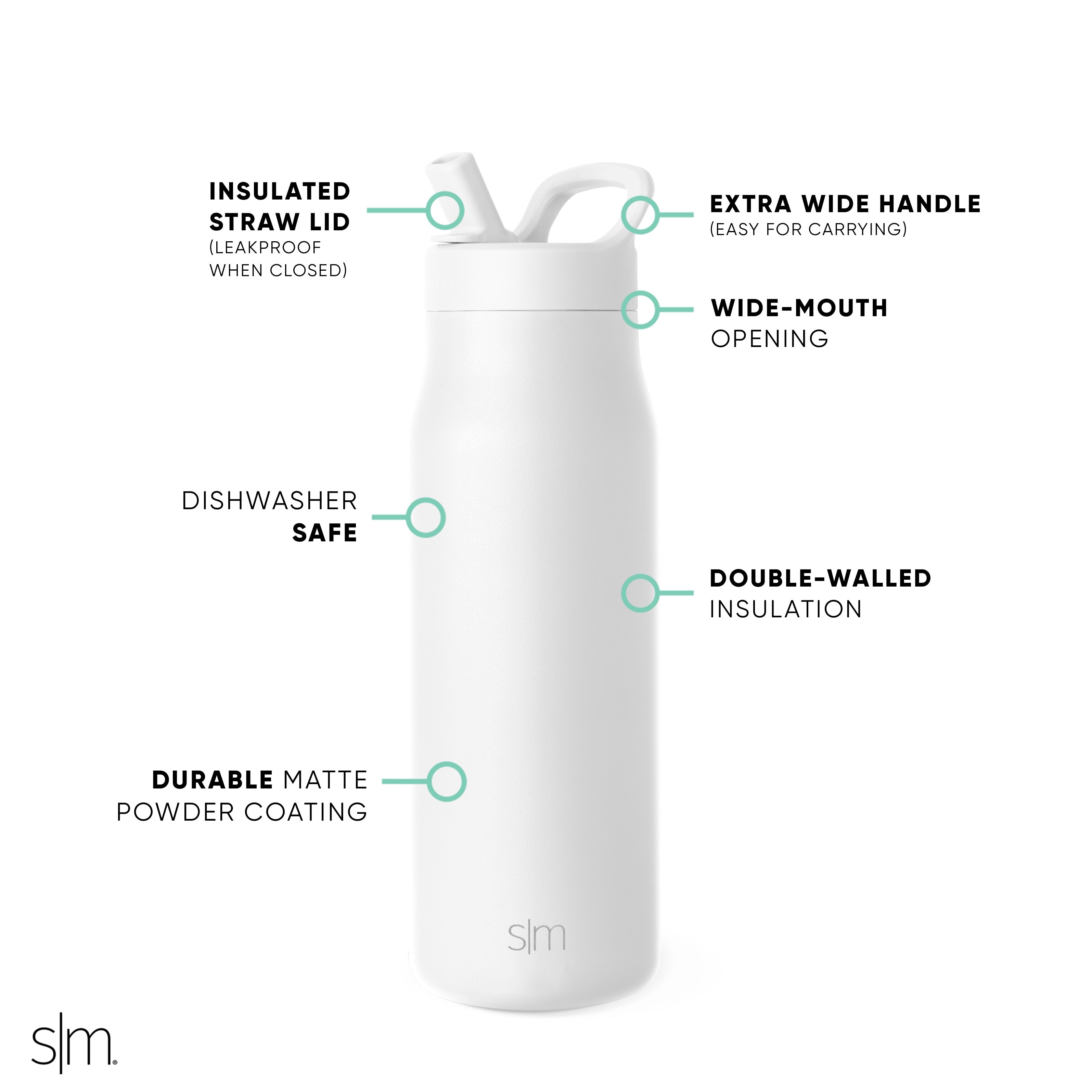Stainless Steel Manual Straw Lid Insulated Tumbler Cup - Perfect for Iced Coffee, Smoothies & Cold Drinks On The Go