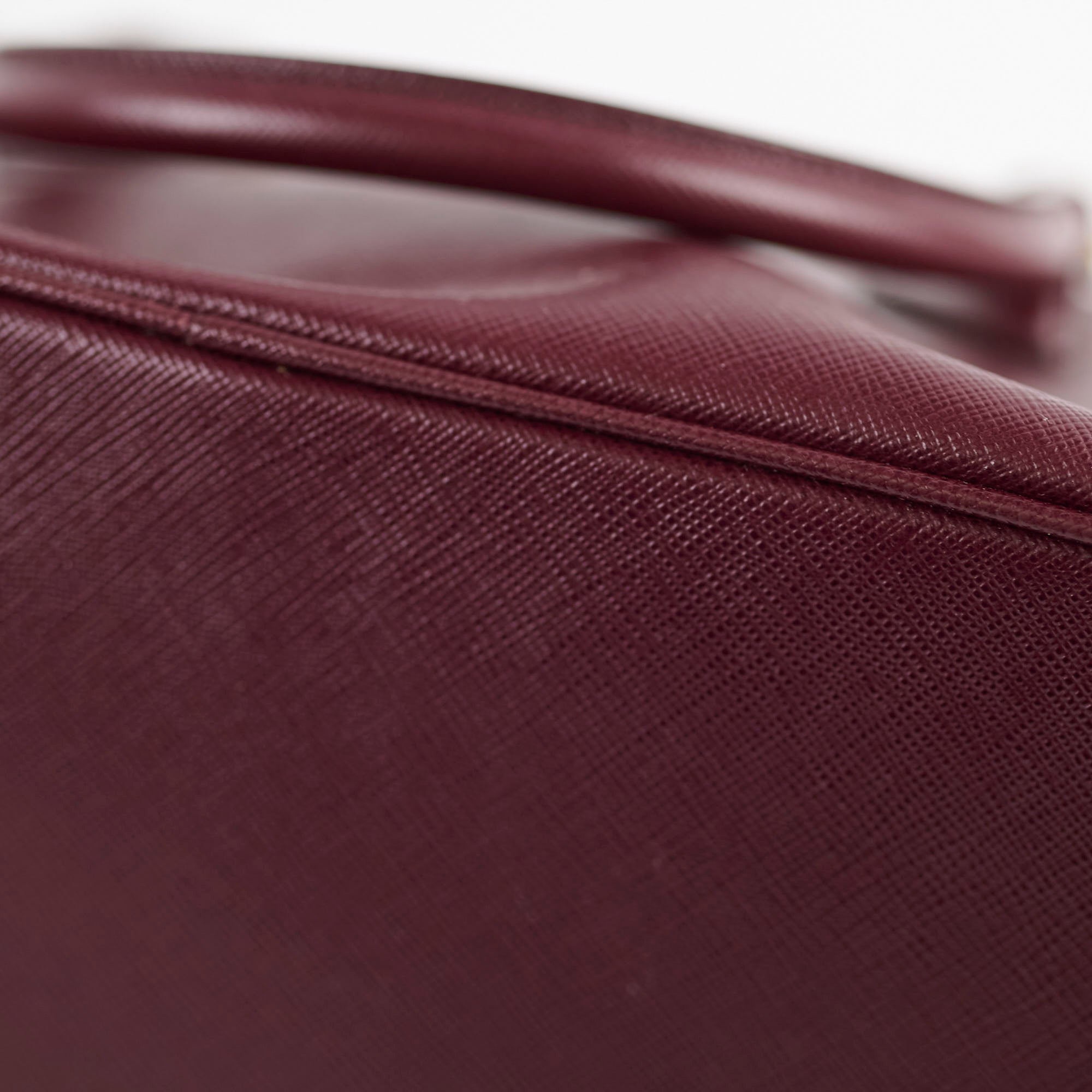 Prada Galleria Saffiano Leather Tote Bag for Women - Burgundy Luxury Handbag - Perfect for Work, Travel & Everyday Use