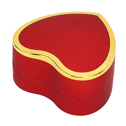 Elegant LED Ring Storage Box - Portable Ring Display Gift Box for Men & Women - Perfect for Anniversaries, Engagements & Proposals (Red) - Ideal for Jewelry Storage, Wedding Proposals & Special Occasions