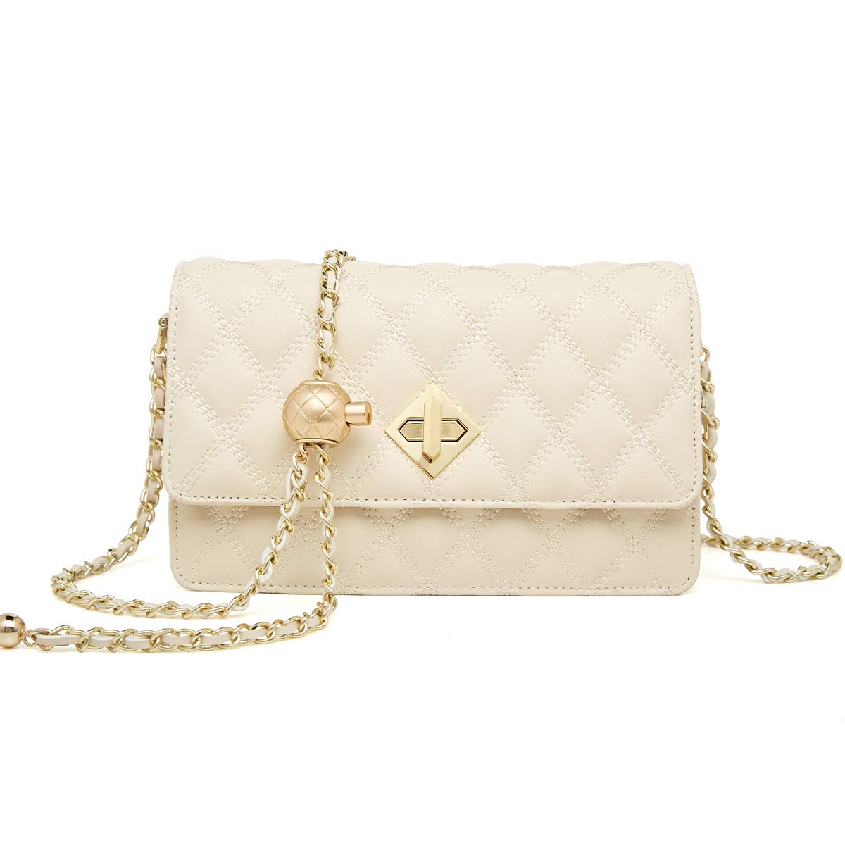 Mini Crossbody Bags for Women - Genuine Cow Leather Clutch Purse with Adjustable Chain Strap | Elegant Shoulder Bag for Everyday Use, Date Night & Travel Accessories