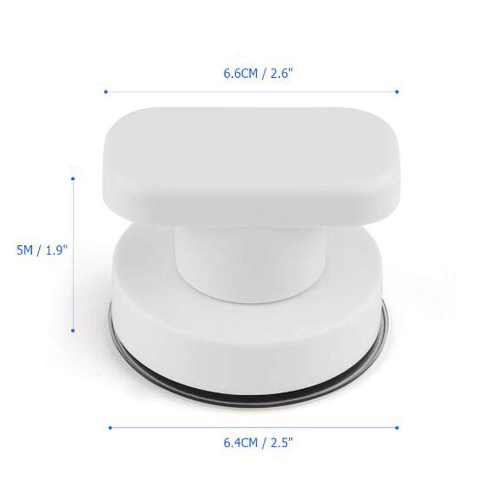 KAFENDA Strong Suction Cup Glass Mirror Door Handle - Refrigerator, Bathroom, Kitchen Cabinet & Drawer Pull - Non-Slip Shower Bathtub Safety Rail - White (Perfect for Elderly & Disabled Accessibility)
