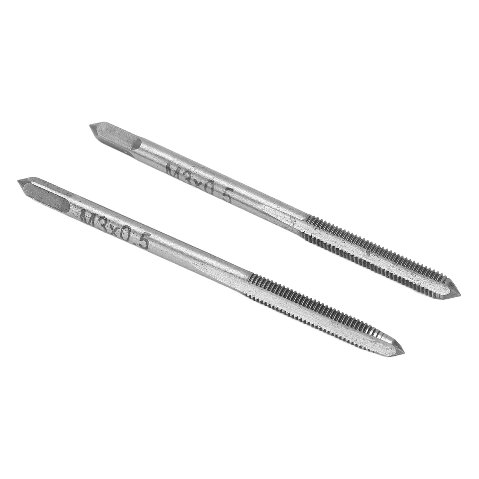 High Speed Steel Metric Machine Taps Set (2Pcs) - Durable Thread Tapping Tools with Rapid Chip Removal for Clocks, Watches, Wood & Soft Metals | Ideal for DIY Projects, Watchmaking & Precision Metalworking