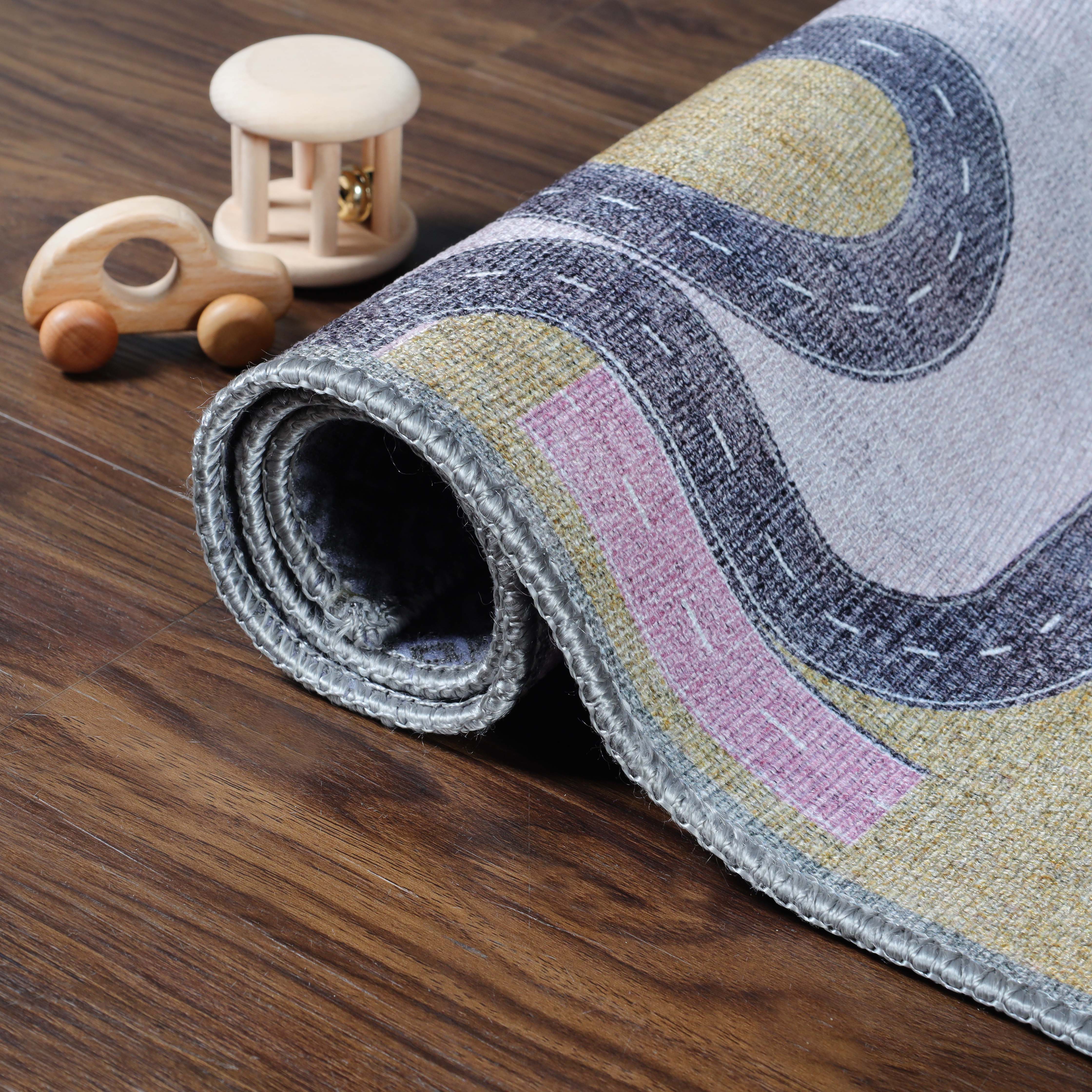 Non-Slip Kids Playroom Rug - Washable Nursery Carpet for Indoor Use | Safe Play Area Mat for Toddlers & Children | Perfect for Daycare, Bedroom, and Playroom Flooring