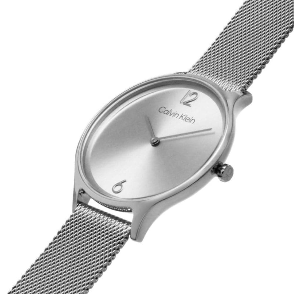 Calvin Klein Women's Silver Dial Watch with Milanese Strap - Model 25200001 | Elegant Fashion Accessory for Office, Party & Everyday Wear