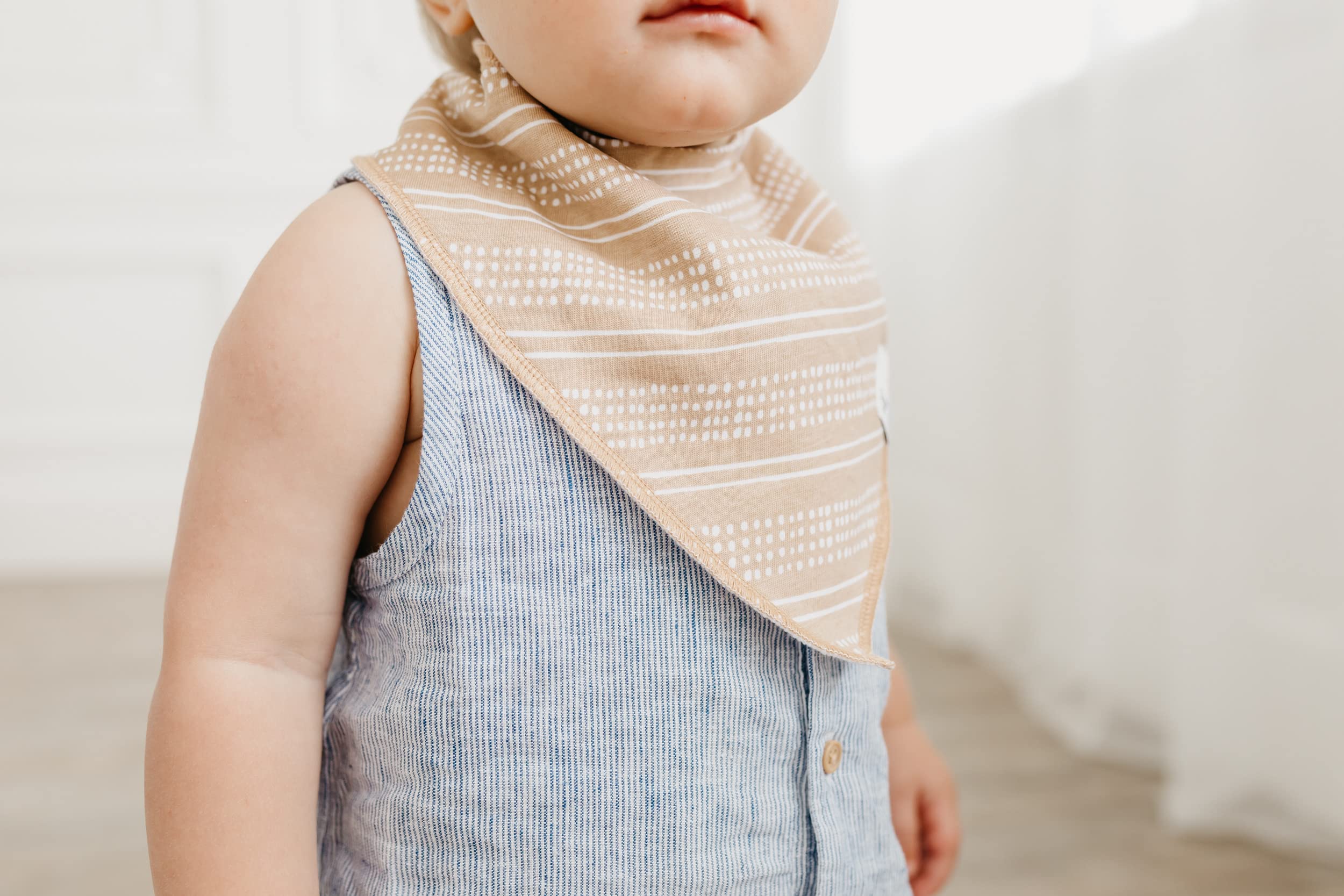 Copper Pearl Baby Bandana Drool Bibs - 4 Pack Soft Absorbent Teething Bib Set for Newborns & Infants (Peanut Design) - Perfect for Feeding, Teething & Drool Protection