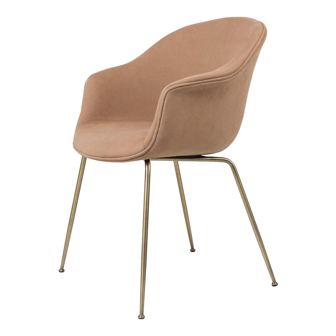 Bat Dining Chair with Conic Base - Fully Upholstered Modern Kitchen Chair for Dining Room, Restaurant & Cafe