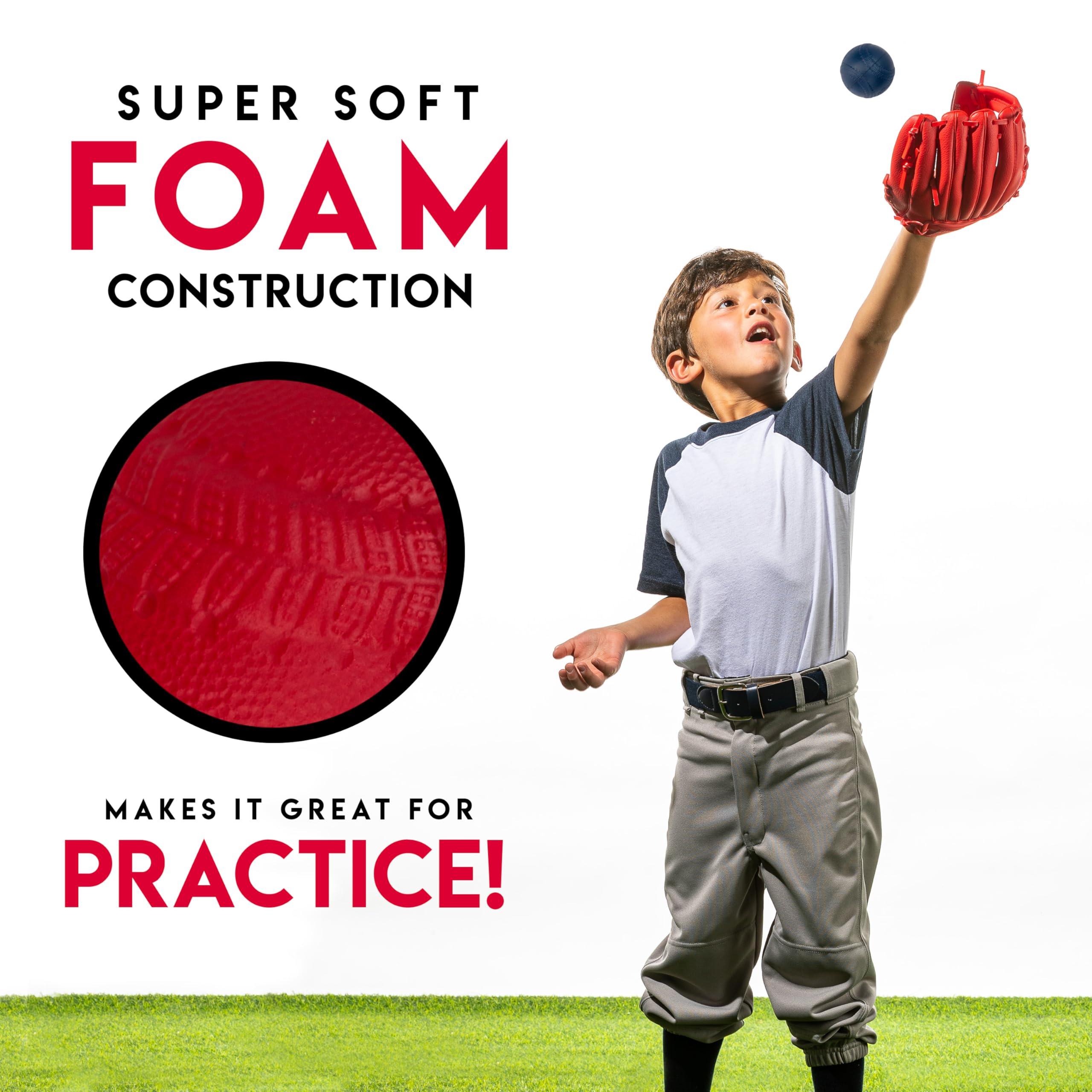 Franklin Sports Foam Baseballs - 3 Pack Soft Practice Balls for Kids Training | MLB Licensed | Safe for Indoor & Outdoor Use | Perfect for Backyard, Batting Cage & T-Ball Practice
