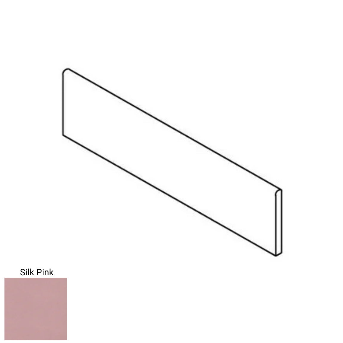 Bullnose Tile Delight Silk Pink 3x10 Glossy Ceramic Wall Tile - Perfect for Bathroom Backsplash, Kitchen Accent Wall & Shower Surround
