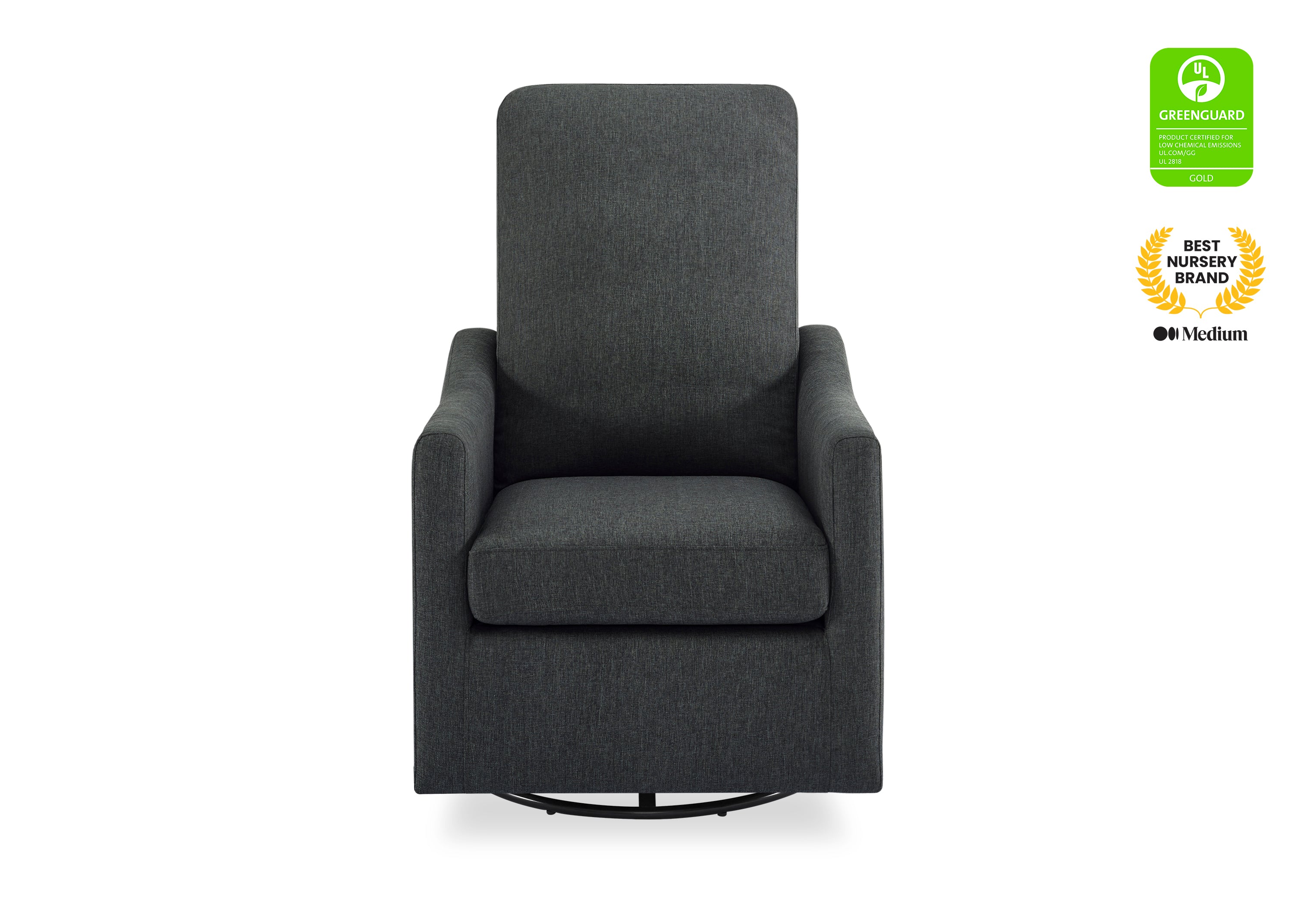 Adley Nursery Glider Swivel Rocker Chair - Comfortable Baby Rocking Chair for Nursery, Breastfeeding & Relaxation - Perfect for Nurseries, Bedrooms & Living Rooms