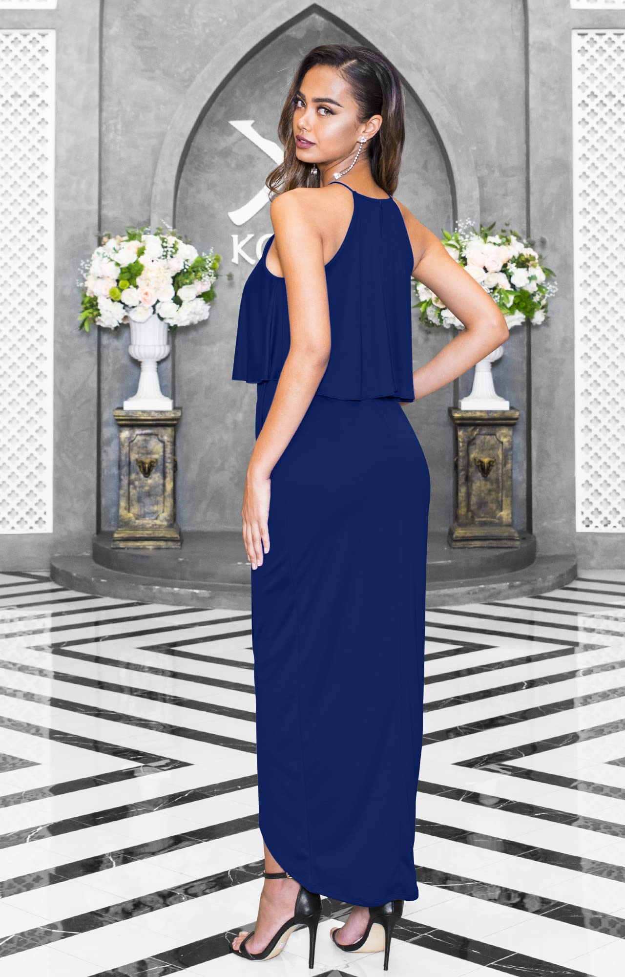 Elegant Long Sexy Bridesmaid & Wedding Guest Cocktail Maxi Dress for Women - Perfect for Formal Events, Parties & Evening Occasions
