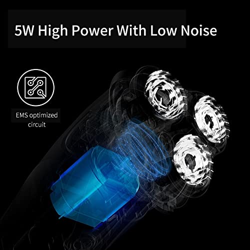 Electric Head Shaver for Bald Men - 3D Floating Triple Blade, IPX7 Waterproof & Rechargeable - Wet/Dry Shaving & Beard Trimming (Steel 3s 2 Head) - Perfect for Travel, Gym & Daily Grooming Routine