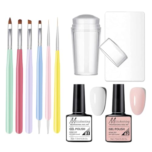Nude Pink and White