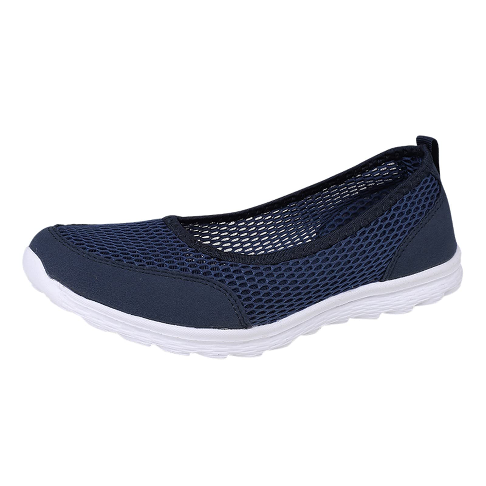 Rvidbe Women's Slip-On Sneakers - White Fashion Athletic Shoes for Women | Comfortable Sport Walking & Running Shoes | Trendy Loafers for Casual Wear, Gym & Daily Activities
