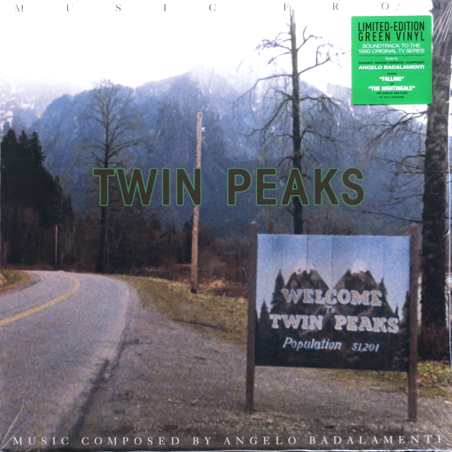 TWIN PEAKS Original Soundtrack by Angelo Badalamenti - Limited Edition Green Vinyl LP Record | Perfect for TV Show Fans & Vinyl Collectors | Great for Home Listening & Music Gifts