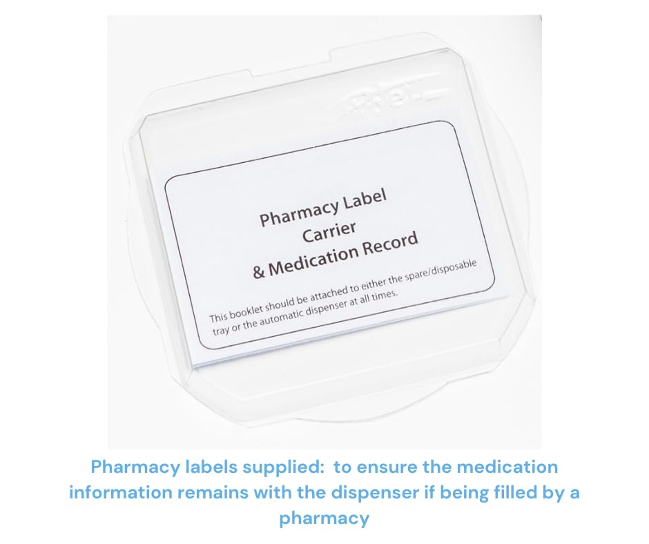 Pivotell® Advance Clear Lid Automatic Pill Dispenser with 24 Alarms - Secure Medication Organizer for Dementia & Alzheimer's Patients | Elderly Daily Pill Reminder | NHS-Approved Medical Device for Home Care & Assisted Living